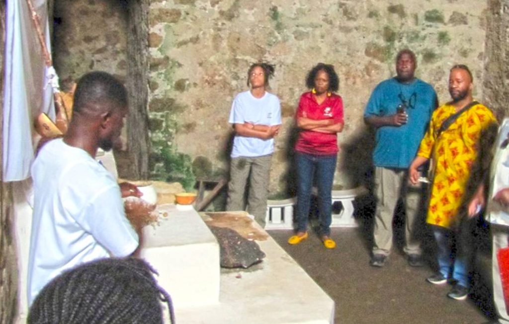 Inside one of the slave dungeons at Elmina Castle.